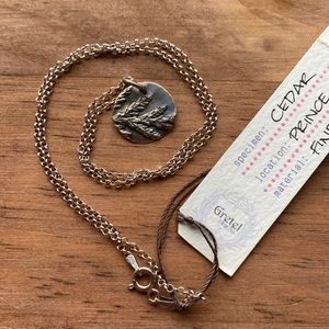 Handmade Silver Necklace Cedar Pendant